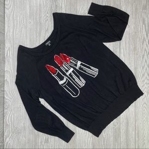 Torrid size 1 sequin lipstick sweater